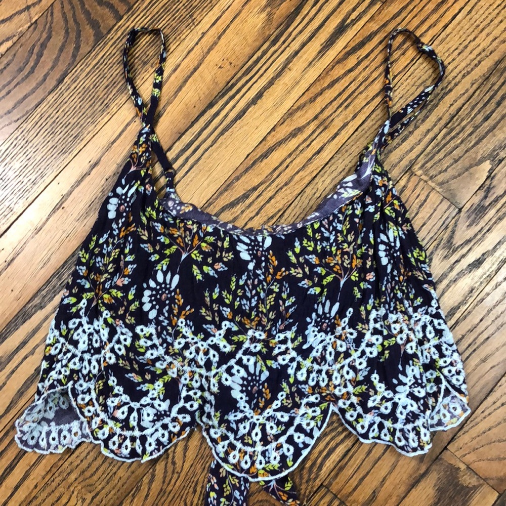 Free People Tie Back Crop Top